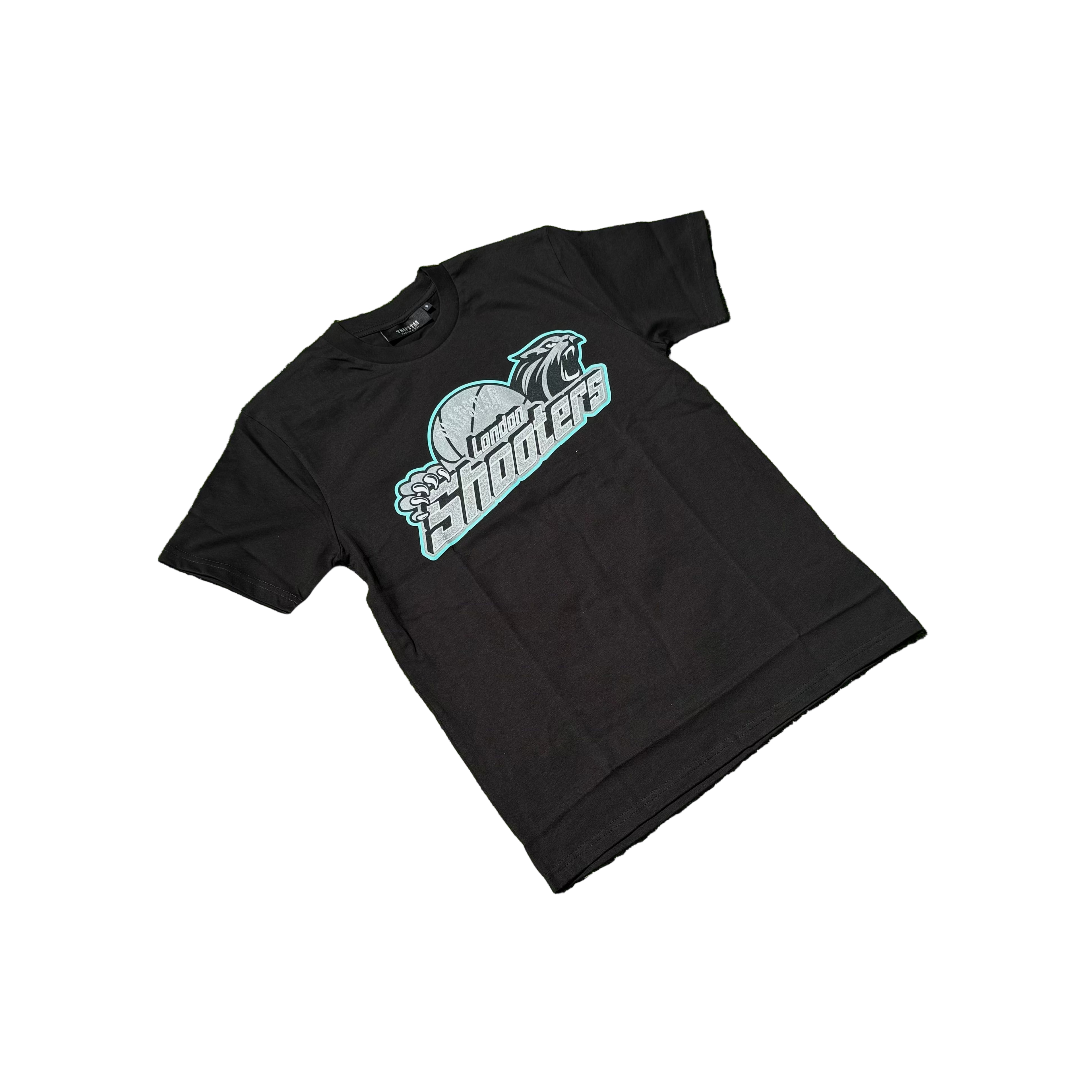 TRAPSTAR SHOOTERS REFLECTIVE TEE “BLACK / TEAL”
