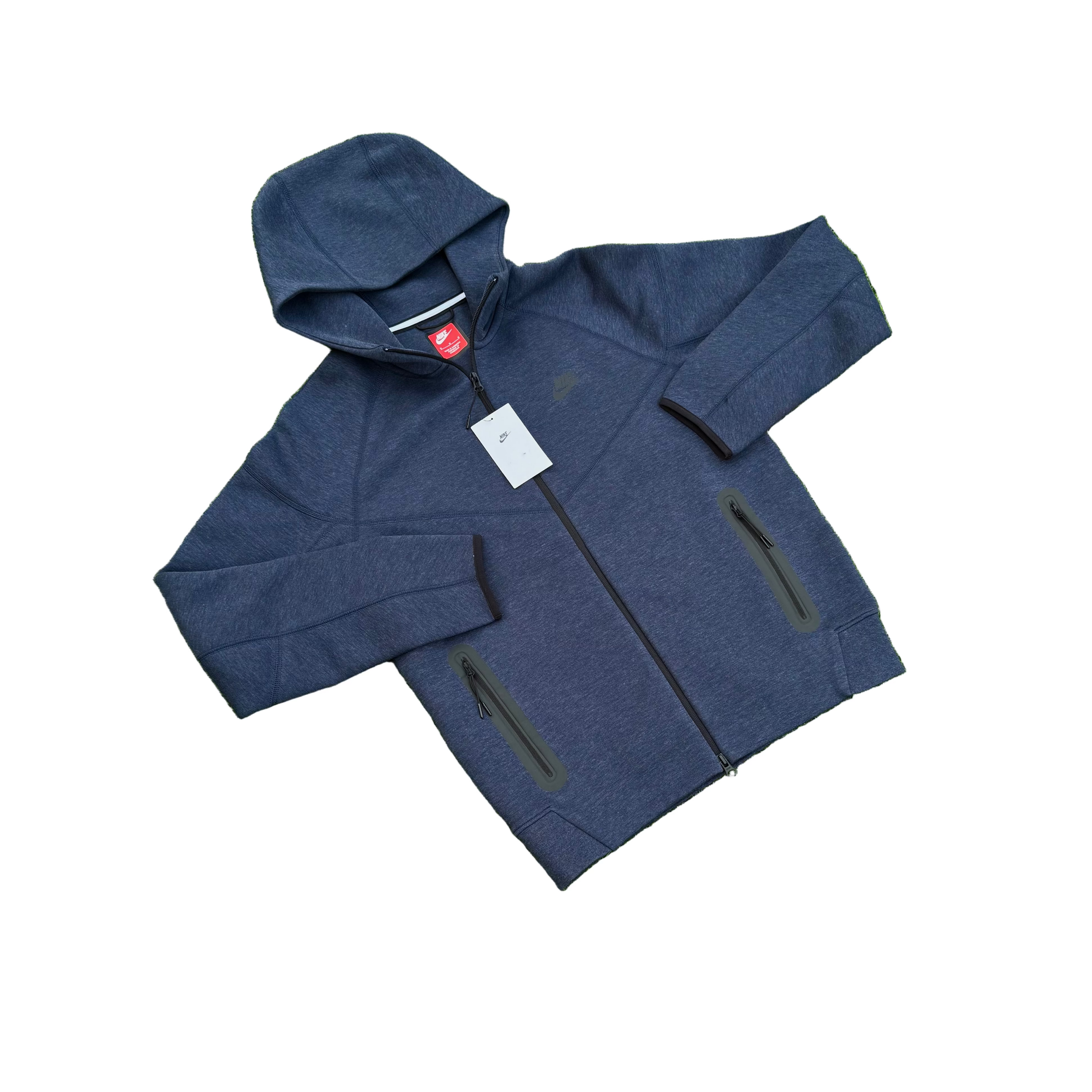 NIKE SPORTSWEAR TECH FLEECE WINDRUNNER FULL-ZIP HOODIE "OBSIDIAN HEATHER / BLACK"