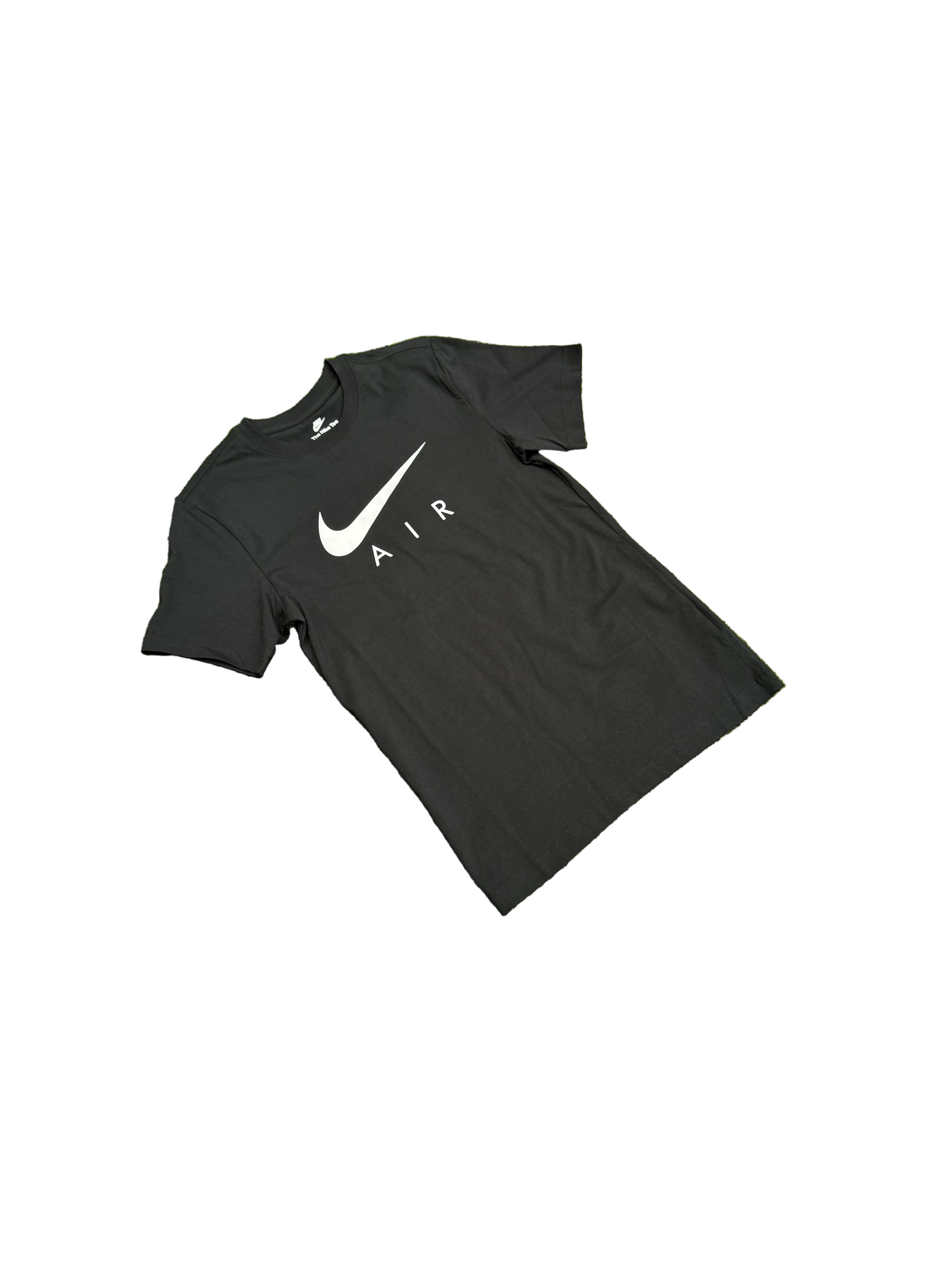 NIKE SPORTSWEAR SWOOSH T-SHIRT 'BLACK / METALLIC SILVER'