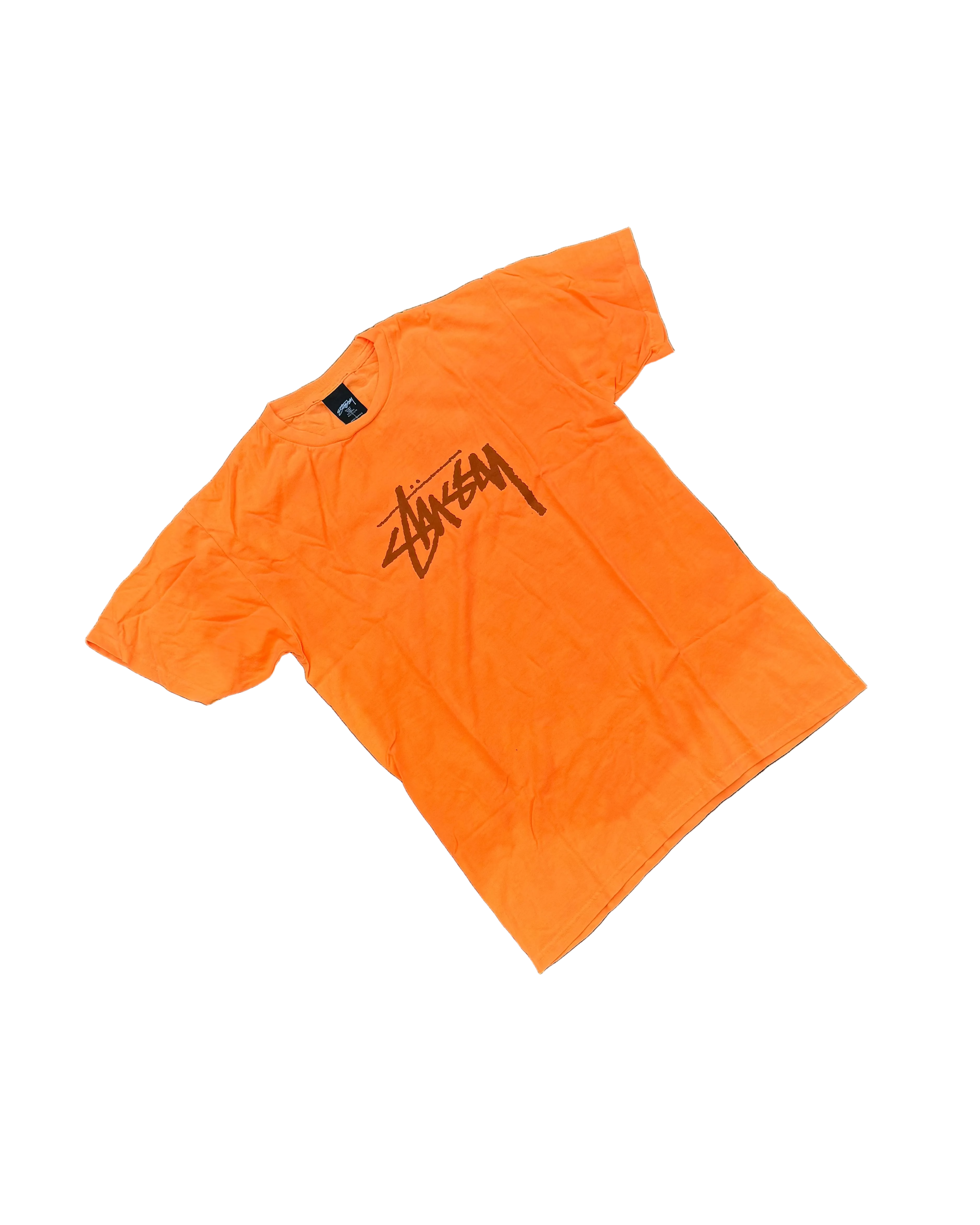STUSSY UNRELEASED STOCK TEE 'NEON ORANGE'