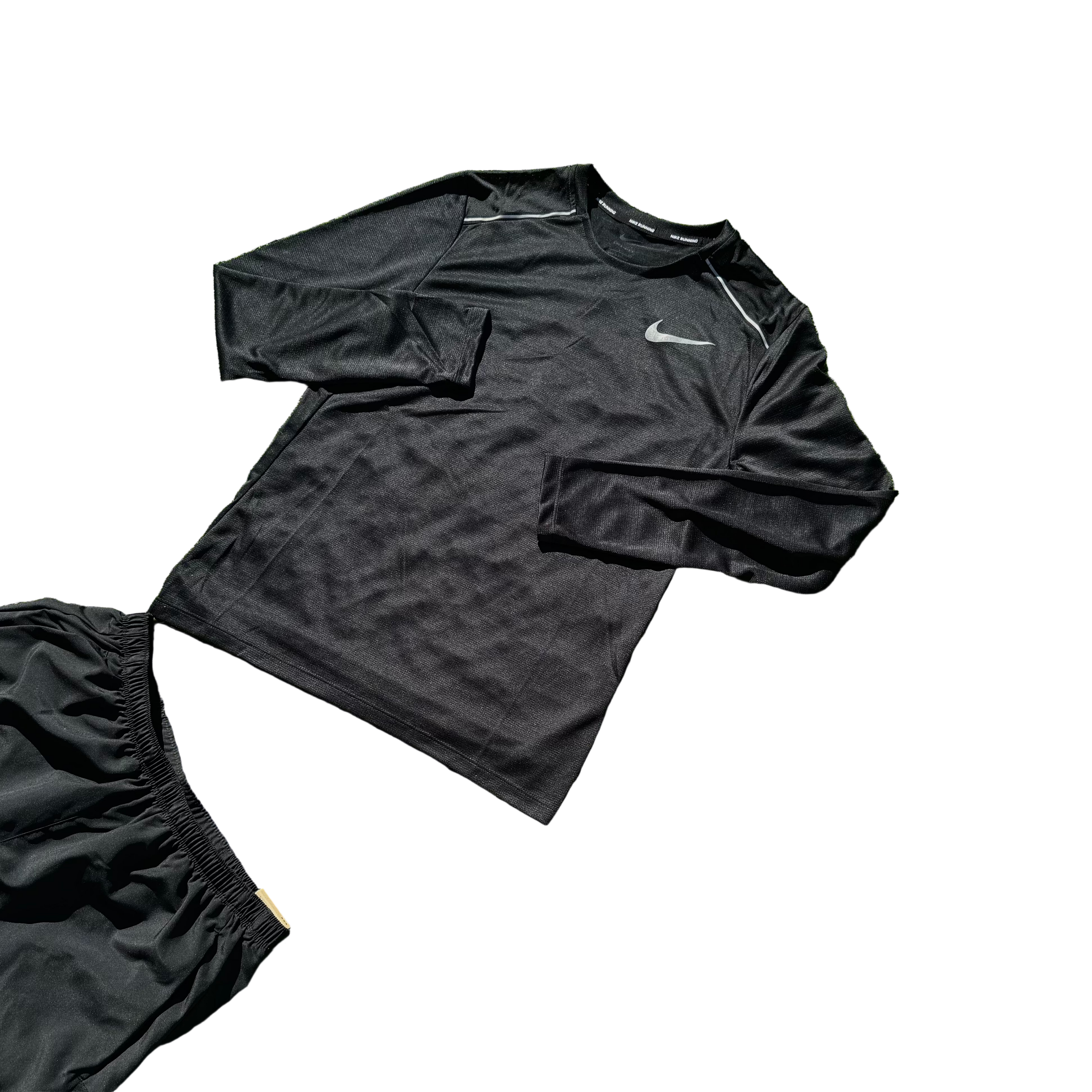NIKE MILER SHORT SET LONG SLEEVE "BLACK"