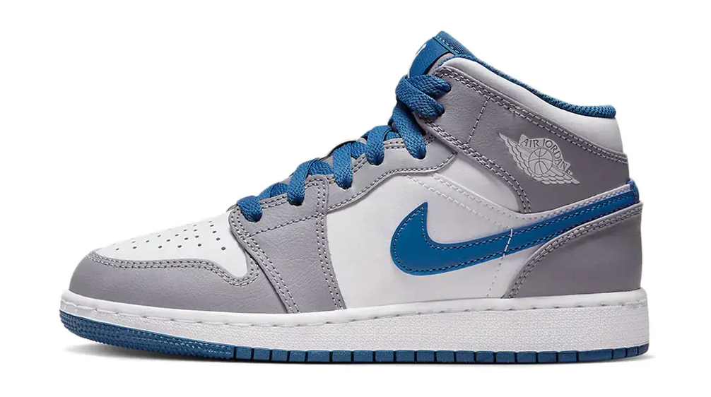 NIKE AIR JORDAN 1 GS “CEMENT GREY / TRUE BLUE”