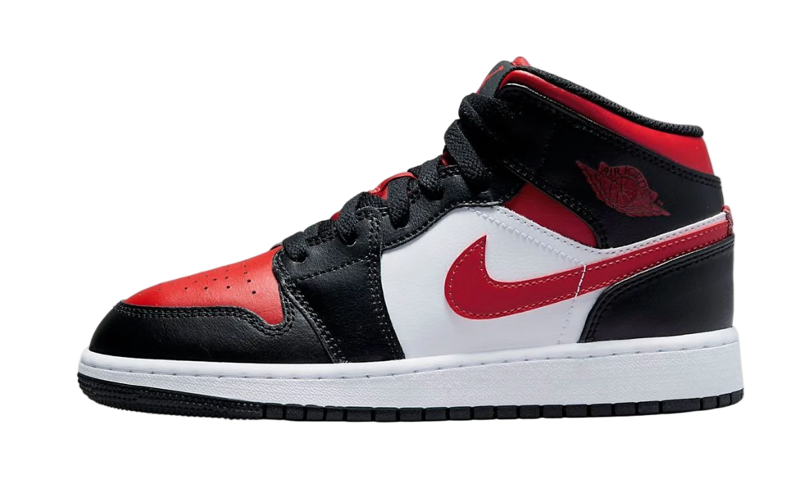 NIKE AIR JORDAN 1 MID GS “BLACK / FIRE RED”