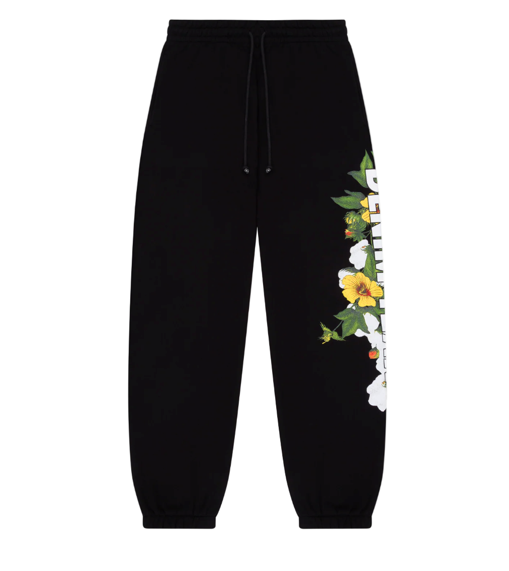 DENIM TEARS FLORAL LOGO JOGGERS “BLACK”