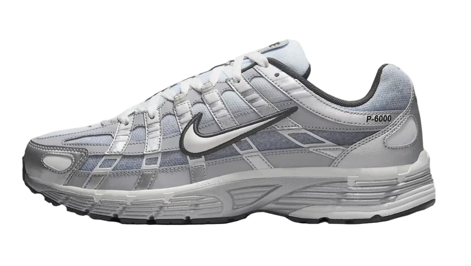 NIKE P-6000 "METALLIC SILVER / SUMMIT WHITE-WOLF GREY"
