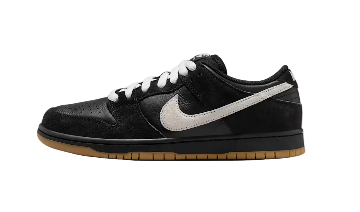 NIKE SB DUNK LOW PRO 'BLACK / GUM LIGHT BROWN / WHITE' * NO BOX LID *