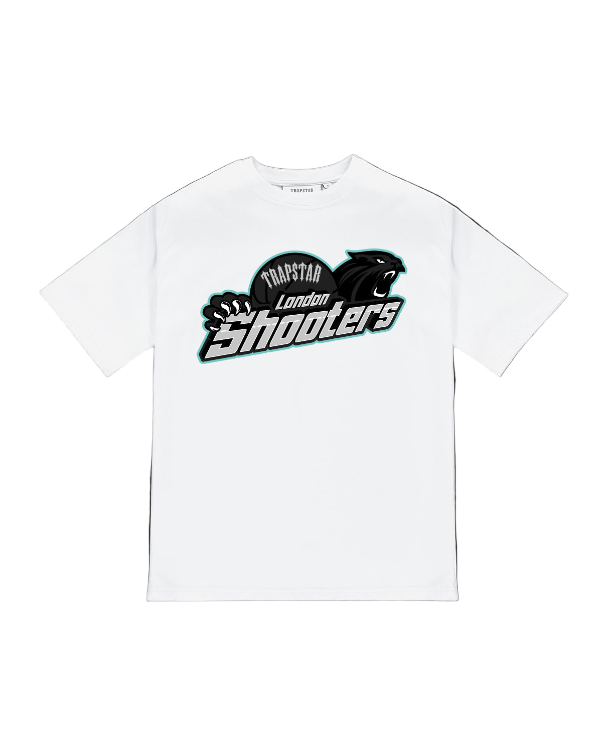 TRAPSTAR SHOOTERS REFLECTIVE TEE “WHITE / TEAL”